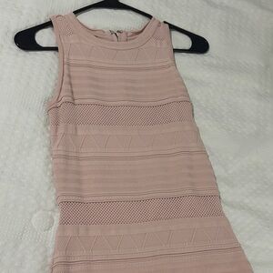 bebe Blush Textured Mini Dress